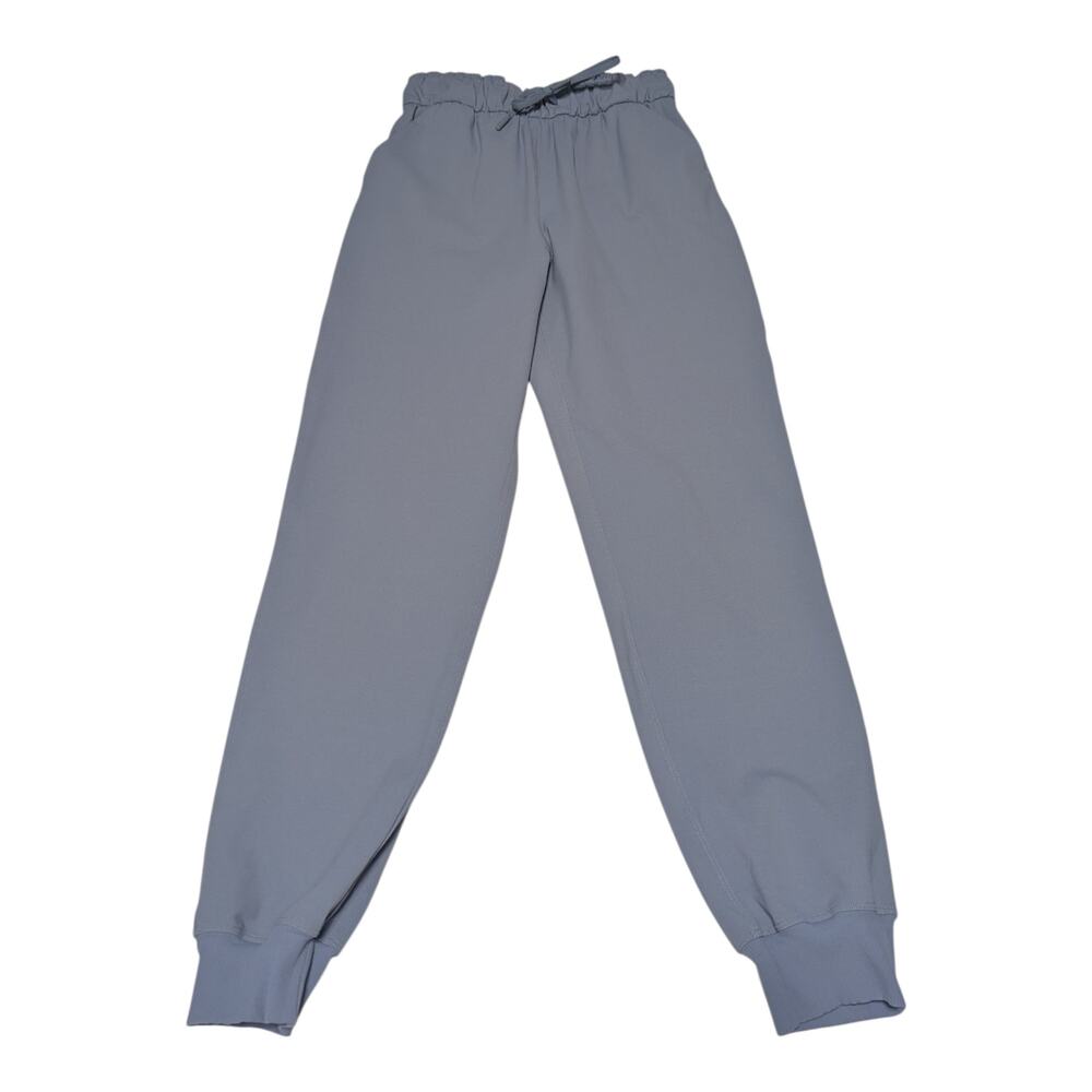 Lululemon Keep Moving Joggers Stretch High Rise Light Blue Chambray Womens 4 Gym